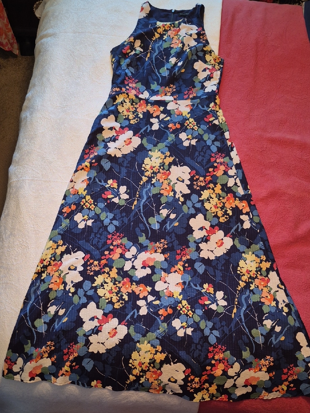Banana Republic Navy Floral Maxi Dress